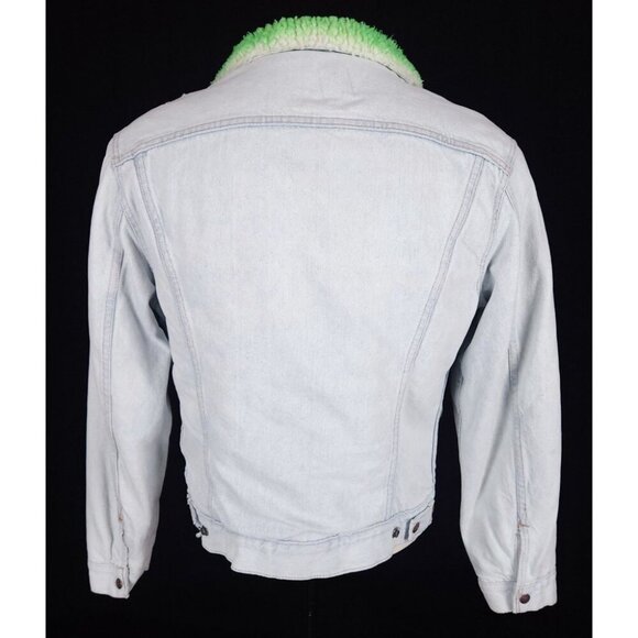 NotSoNormal Look Inside Faux Shearling Denim Jacket M Mens NSN $487 - Picture 9 of 16